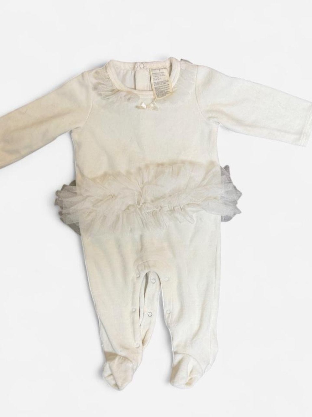 First Impressions Ivory Tutu One-Piece Bodysuit